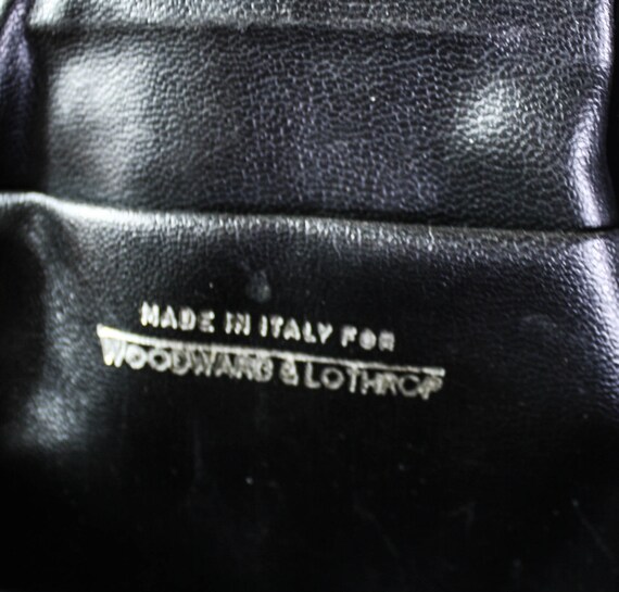 Vintage Woodward & Lothrop Triangle Purse Embossed Leather