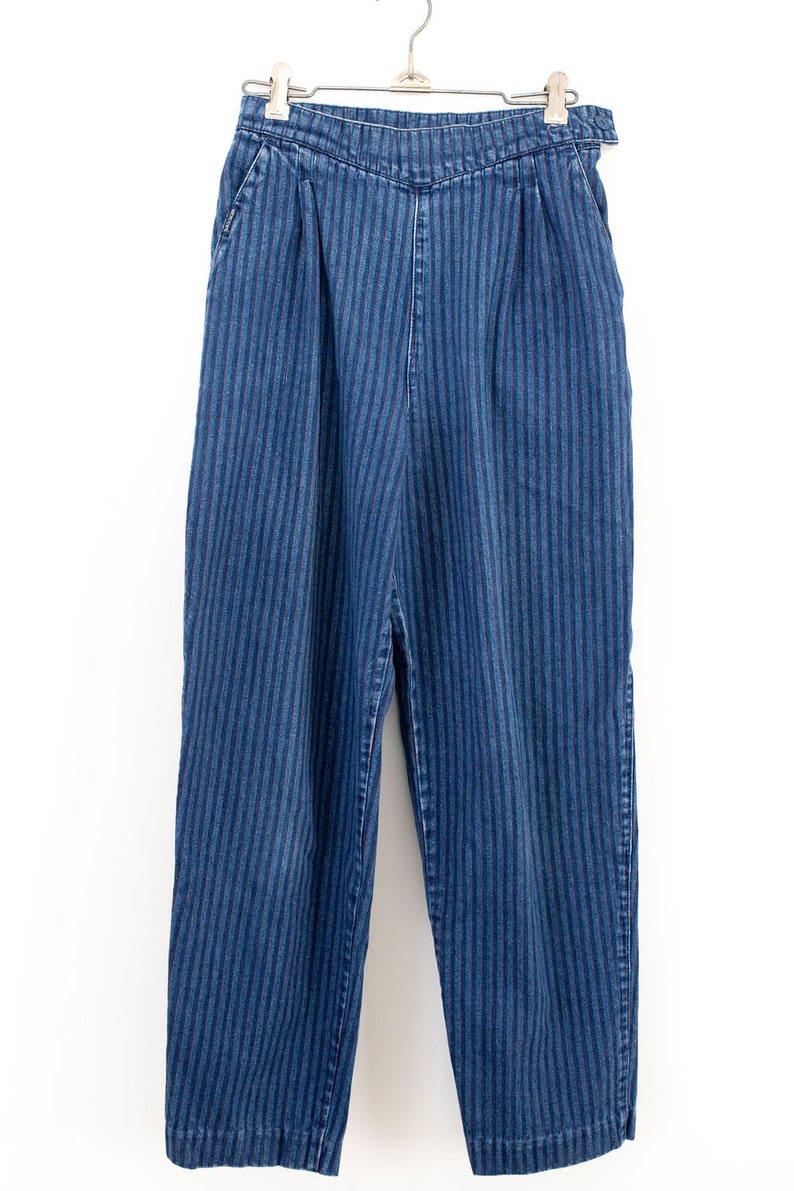 retro striped jeans