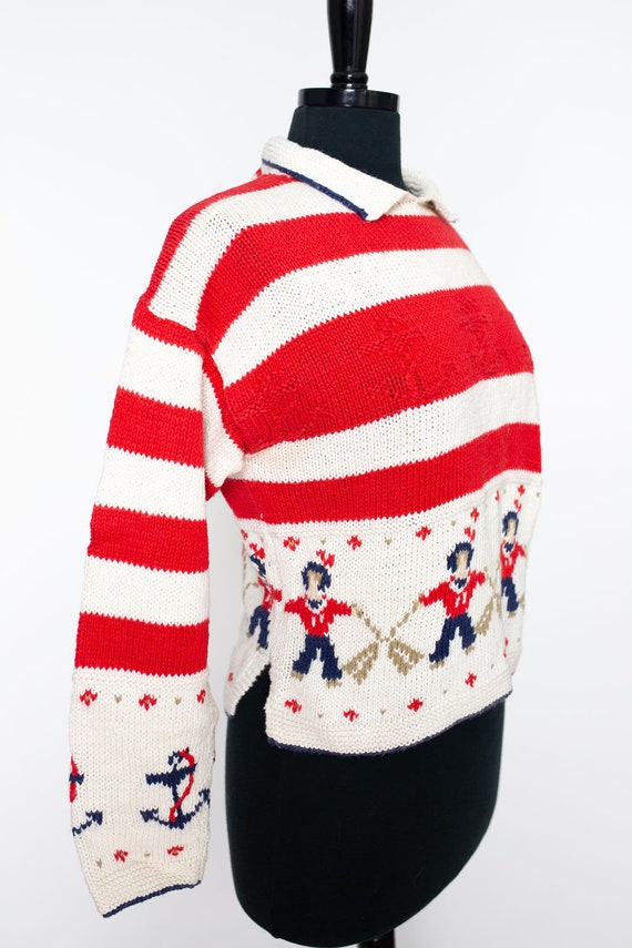 Vintage Woolrich Sweater Sailors Nautical Theme R… - image 3