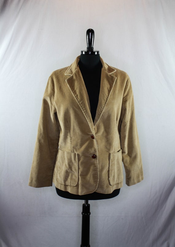 Vintage Pantino Corduroy Blazer Suit Jacket Tan W… - image 2