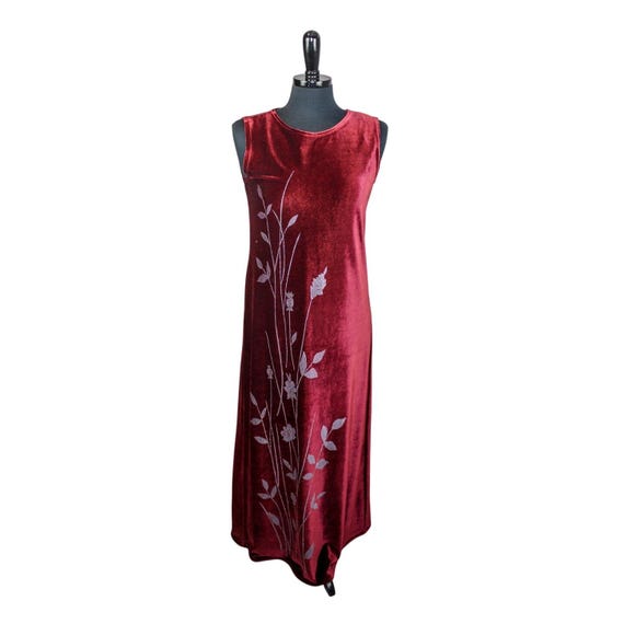 burgundy velvet shift dress Sherri Hill 55354