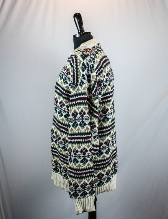 Vintage Bill Blass Sweater 80s 90s Cotton Hand Fr… - image 4