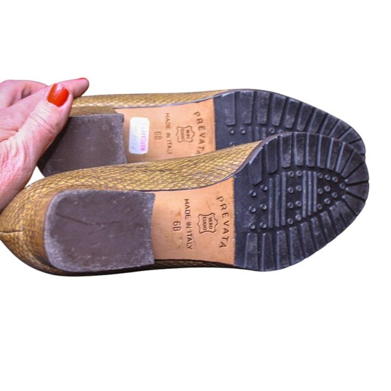 Brown ,slip on ,snake leather like,made in Italy Vintage via Spiga Made in Italy Vero Cuoio Leather Snake  main image 4