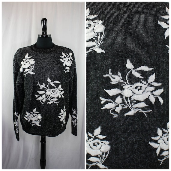 Black and white knitwear best sale