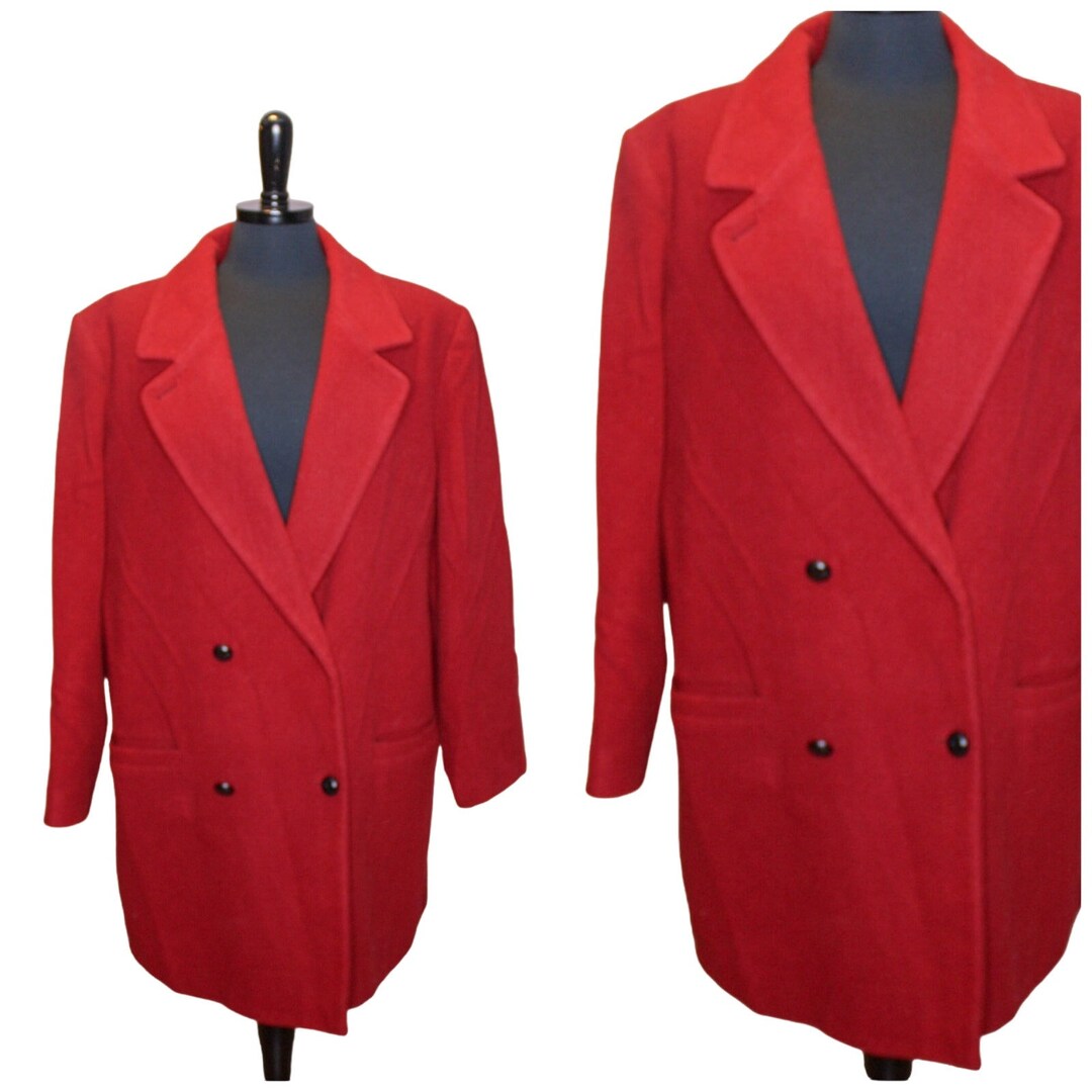 【DISCERNMENT】Lorraine Wool Double Coat Theory] Woman's Double-Breasted Bonded Wool Coat - Size 8