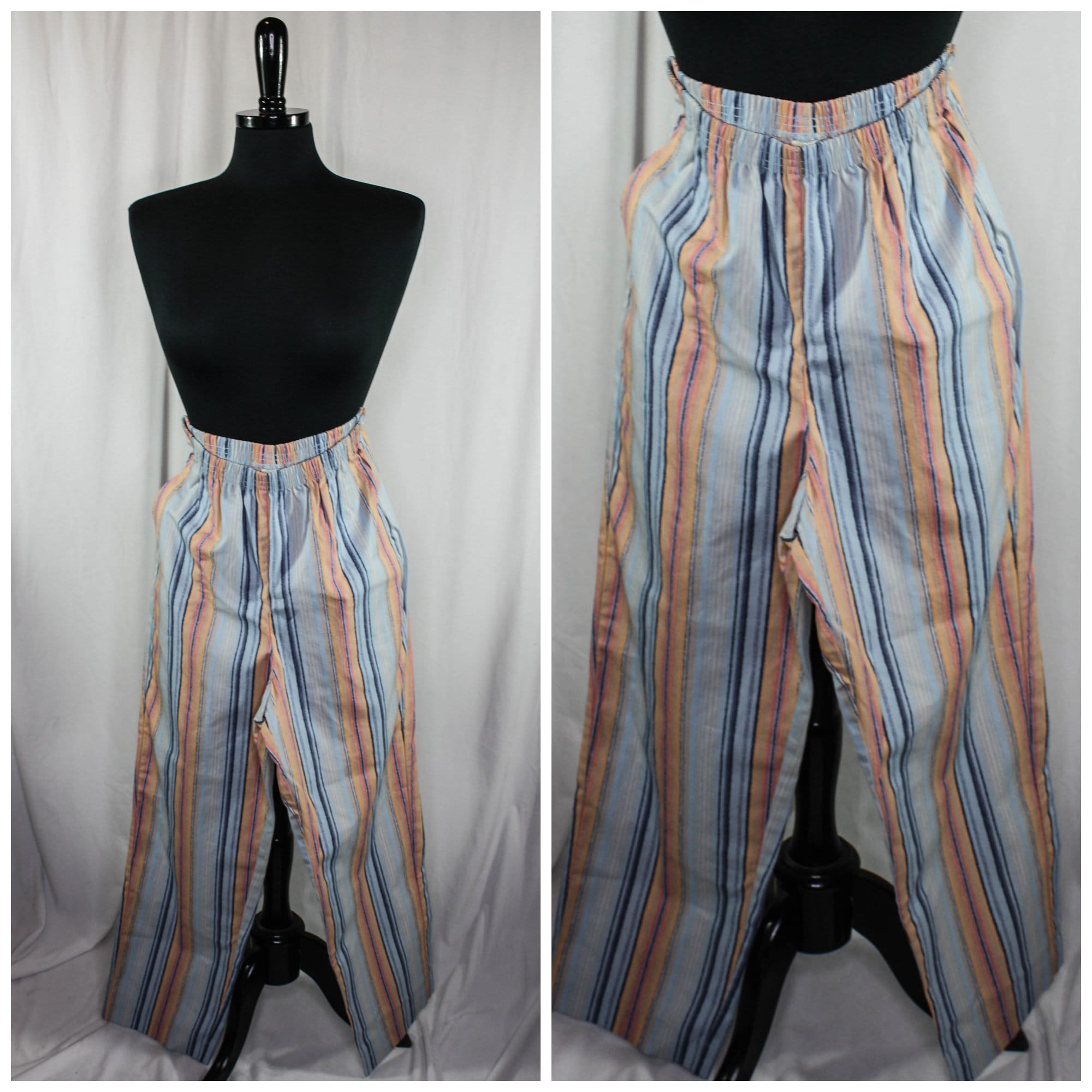 Retro Striped Pants Etsy