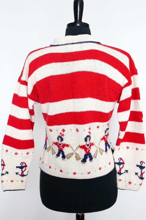 Vintage Woolrich Sweater Sailors Nautical Theme R… - image 4