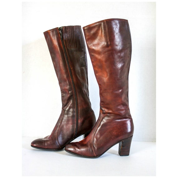 Vintage Edouard Jerrold Boots Made In Greece Brown