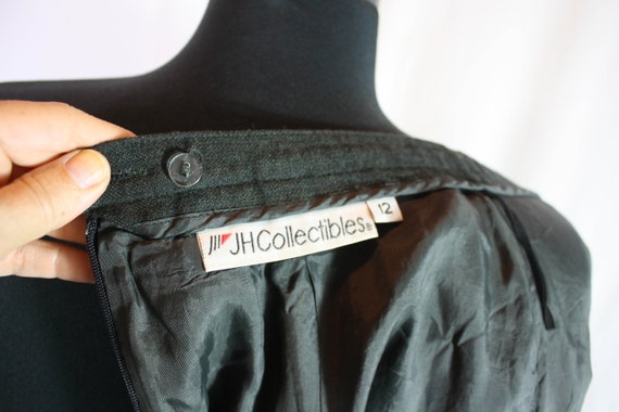 Vintage JH Collectibles Skirt Midi Length Charcoa… - image 5
