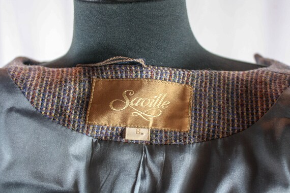 Vintage Saville Blazer Jacket Wool Tweed Wooden B… - image 6