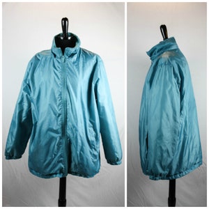 Vintage 90s Totes Blue Windbreaker Fleece Lined Size XLG 1990s Activewear