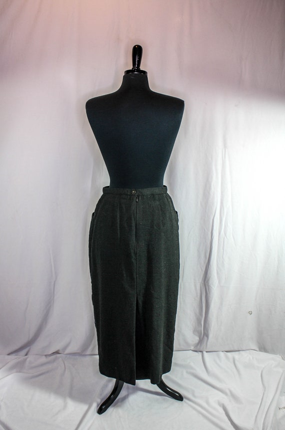 Vintage JH Collectibles Skirt Midi Length Charcoa… - image 4