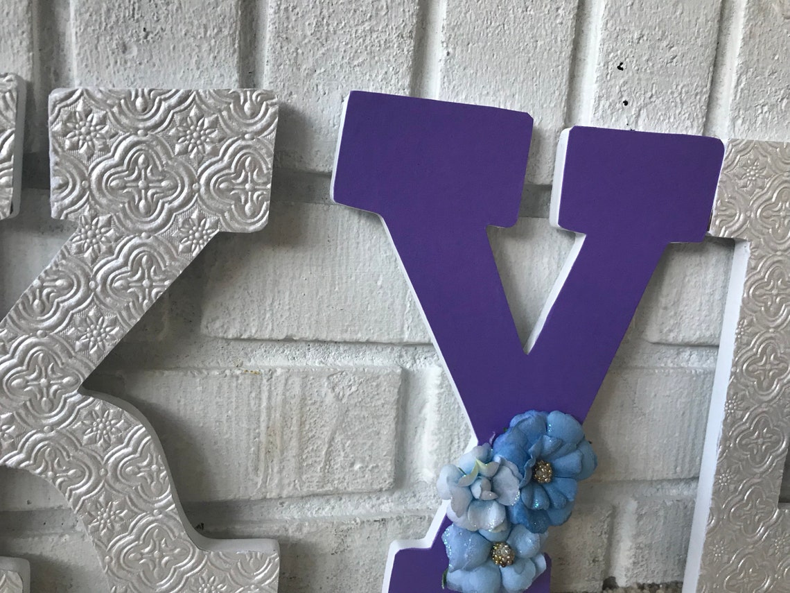 Custom Nursery Letters Personalized NameSkylarBlock font Etsy