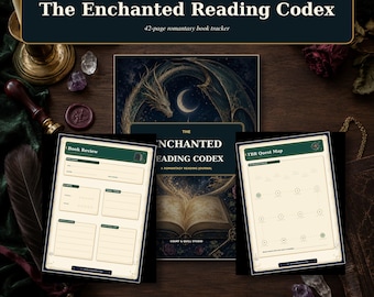 Enchanted Romantasy Reading Journal, 42-Page Book Tracker (Digital Download)
