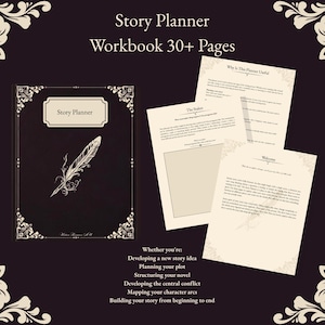 Arbetsbok för berättelseplanerare, 30+ sidor - Writers Resources Bok 1