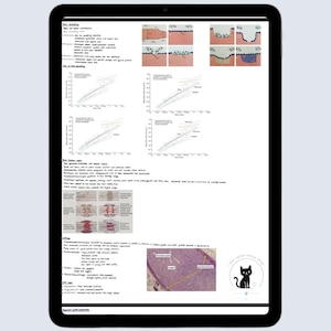 May include: A digital tablet displaying a veterinary study guide with text, anatomical diagrams of bone remodeling, bone fracture repair, and cartilage histology. The screen includes a small circular logo featuring a black cat illustration.
