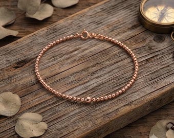 Solid Copper Healing Anklet | Raw Copper Bead Ankle Bracelet | Grounding Energy Jewelry | Boho Beach Anklet | Minimalist Copper Foot Jewelry