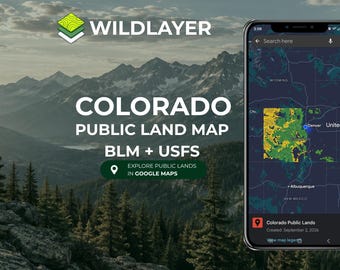 Colorado Public Land Map | BLM + USFS Google Maps Overlay