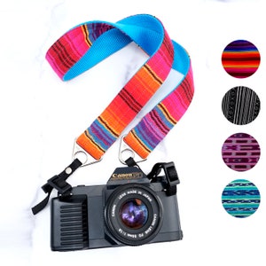 Guatemalan Beachy Camera Strap | 1.5&quot; / 1 &quot;w | Handmade Camera Strap | 4 Patterns | Native New Mexico Camera Strap | Baja