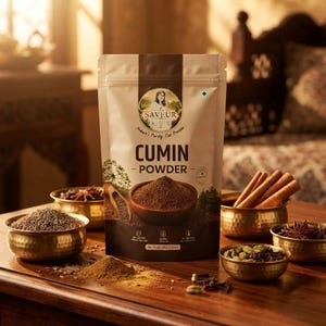 Cominho em Pó Natural THE SAVEUR, Pacote de 100g. Cominho em pó sem adição de corantes e aromatizantes. Cominho moído de alta qualidade.
