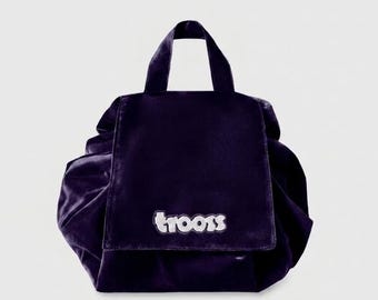Flache Kosmetiktasche aus lila Samt, vollständig zu öffnen, Kosmetikbeutel, Reise-Make-up-Aufbewahrung, Geschenk für Frauen