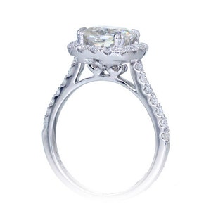 18K White Gold Heliodore Yellow Beryl Diamond Halo Cathedral Solitaire ...