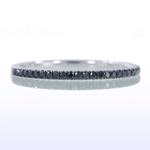 Dainty Black Diamond Band