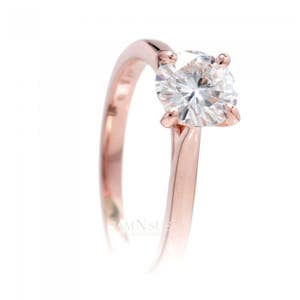 14 Karat Rose Gold Moissanite Engagement Ring image 4