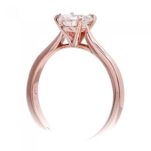 14 Karat Rose Gold Moissanite Engagement Ring image 2