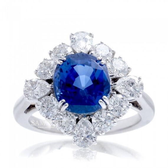 Platinum ceylon sapphire clearance