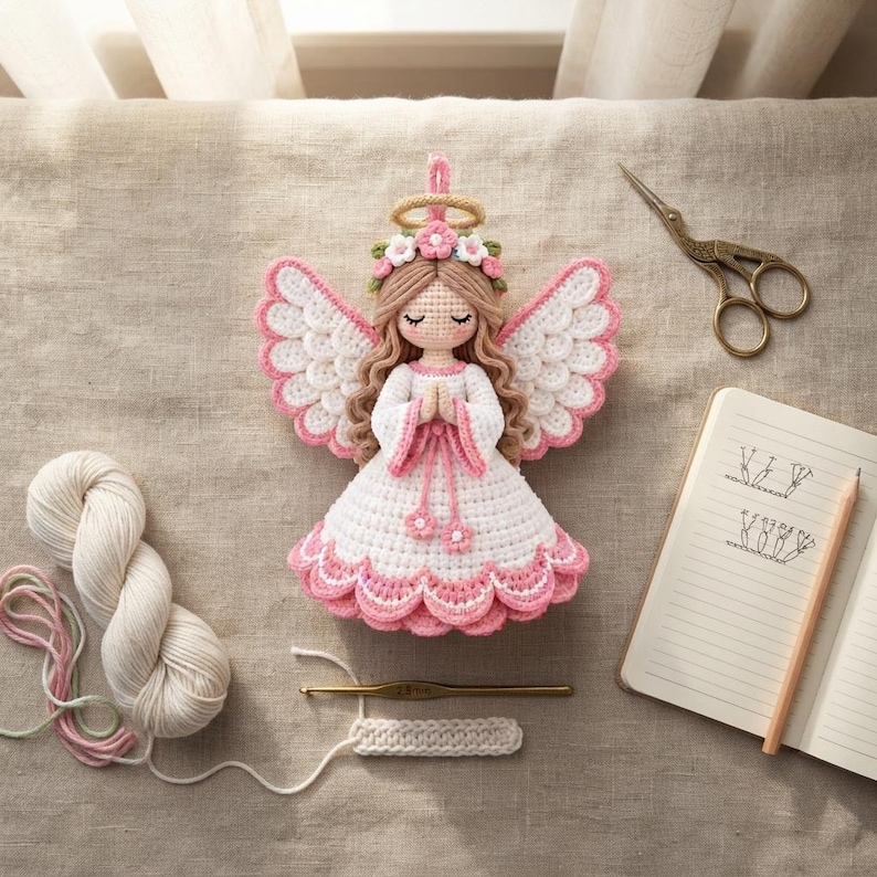 Amigurumi Angel Pattern Christmas Angel Cute Angel Crochet Mini Angel ...