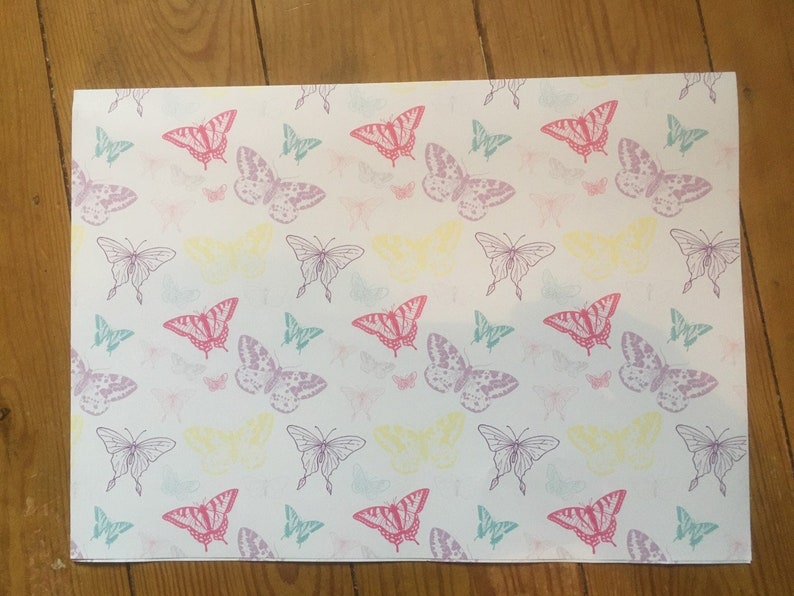 Butterfly Wrapping Paper 700mm X 500mm Gift Wrap Etsy