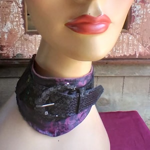 Black Neck Corset, Choker, or, Head dress, Head piece. Versatile