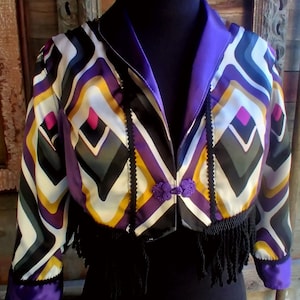 Modern Bolero, Short Jacket, blue stripes