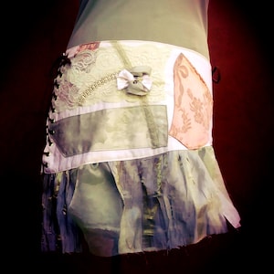 Tattered panel skirt, Boho, Faerie, Festival wear,  Wedding