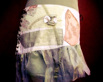 Tattered panel skirt, Boho, Faerie, Festival wear,  Wedding