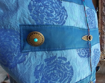 Men's Sky Blue Waist coat, Long Vest, Sleeveless coat, Size 40