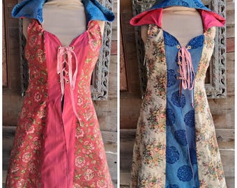 Blue or Pink Huntress Coat, Reversible