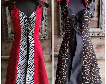 Black and Red or Black Huntress Coat, XS Size