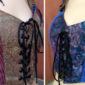 Corset, Bodice, Bustier, Vest, Two in one, Reversible, Renaissance, Boho,  Size 6
