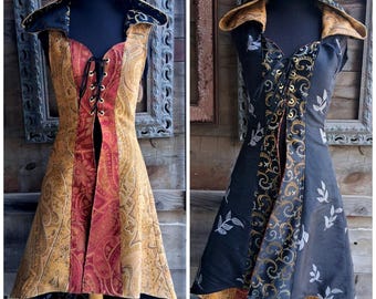 Huntress coat, Reversible, Black or Red, XS Size