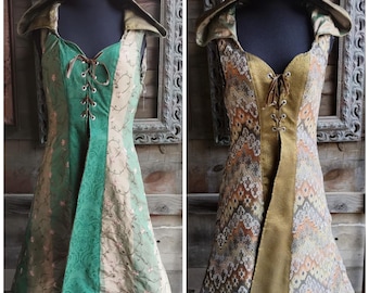 Green or Beige Huntress Coat, Reversible, Small Size