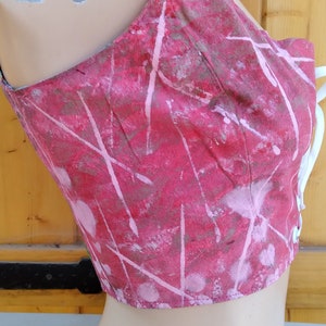 Pink Corset, Bodice, Bustier, Vest, Boho, Gypsy , Size 0 image 4