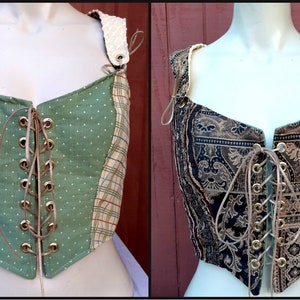 Reversible Corset- Bodice- Short vest - Bustier - Size 10