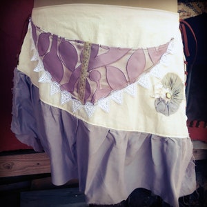 Tattered panel skirt, Boho, Faerie, Festival wear,  Wedding