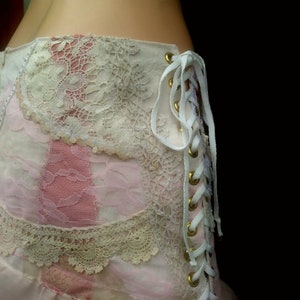 Tattered skirt, Pixie, Fairy, Boho Skirt, Festival wedding, White skirt, Shabby chic skirt