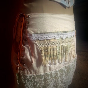 Tattered skirt, Pixie, Fairy, Boho Skirt, Festival wedding, White skirt, Shabby chic skirt