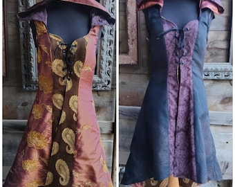 Black or Burned Orange Huntress Coat, Reversible. Small Size