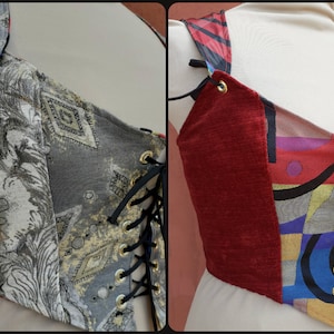 Reversible Corset- Bodice- Short vest - Bustier - Size 12
