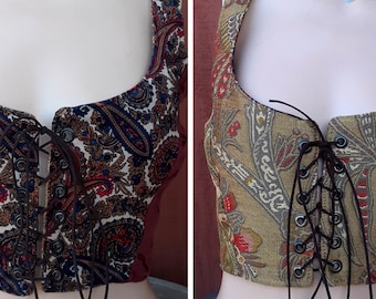 Corset, Bodice,Bustier, Reversible, Renaissance,Size 6